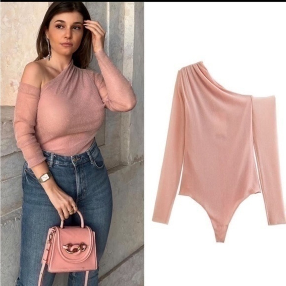 ZARA Asymmetrical Bodysuit long sleeves 3067 131
